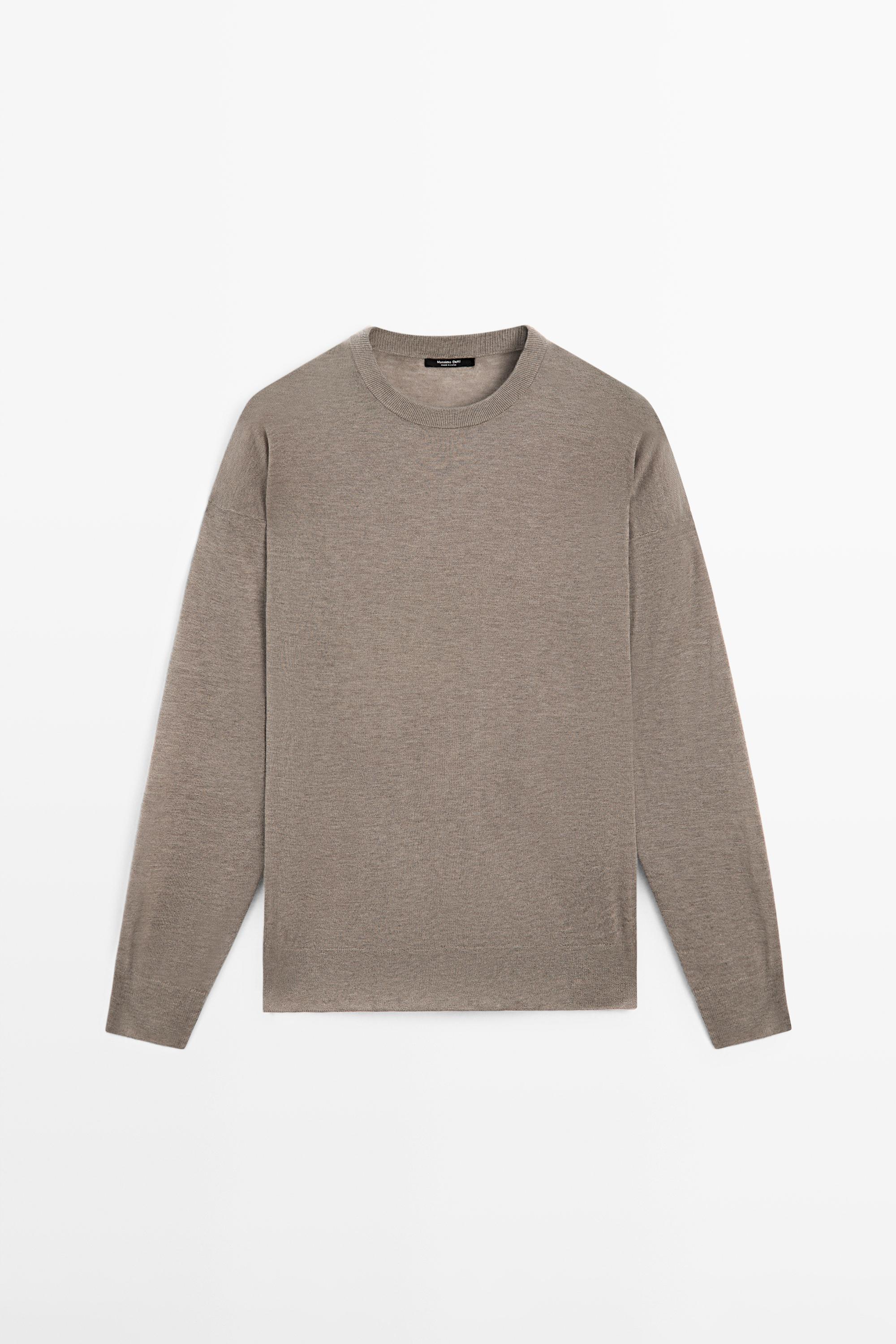Oversize wool blend knit sweater
